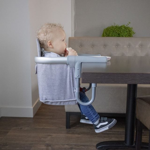 Krzesełko do karmienia turystyczne do stołu wiszące Rafi Topmark szare