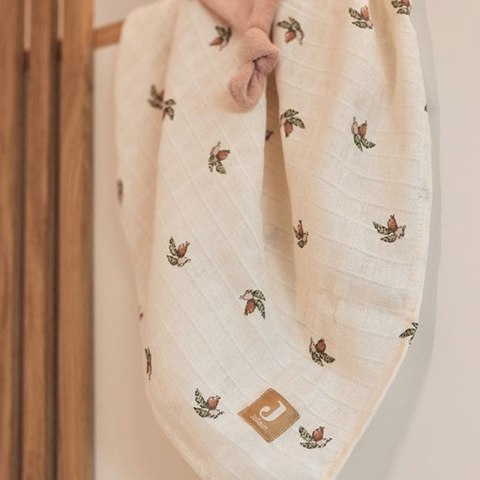 Jollein 2 otulacze niemowlęce Hydrophilic 115x115 cm Dzikie Róże ROSEHIP