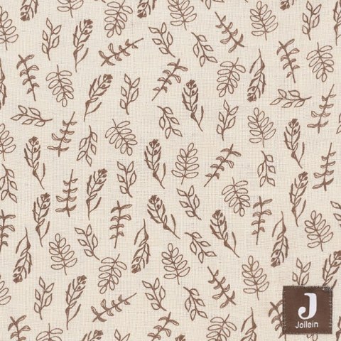 Jollein 2 otulacze niemowlęce Hydrophilic 115x115 cm Listki MEADOW Chestnut