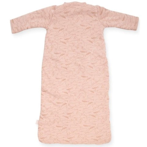 Jollein śpiworek niemowlęcy do spania całoroczny 2 śpiworkowy 4 Pory Roku WHALES Pale Pink 110 cm