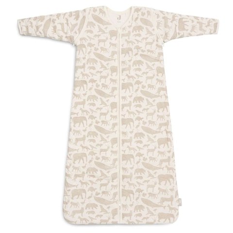 Jollein śpiworek niemowlęcy do spania całoroczny z odpinanymi rękawami ANIMALS NOUGAT 70 cm
