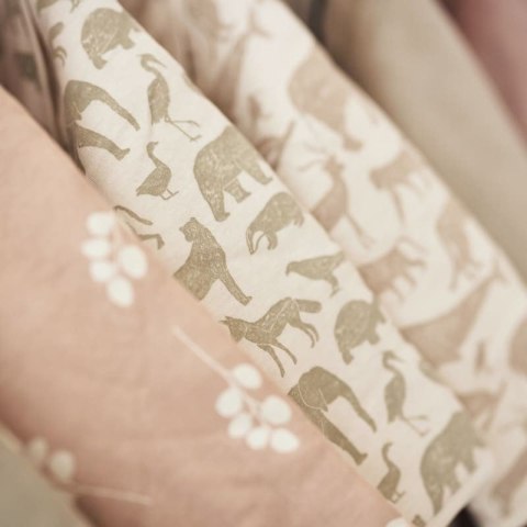 Jollein śpiworek niemowlęcy do spania całoroczny z odpinanymi rękawami ANIMALS OLIVE GREEN 70 cm