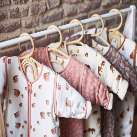 Jollein śpiworek niemowlęcy do spania całoroczny z odpinanymi rękawami PEACH 70 cm