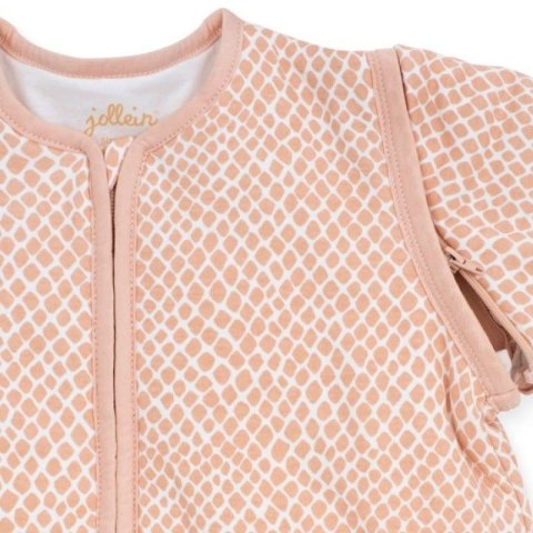 Jollein śpiworek niemowlęcy do spania całoroczny 2 śpiworkowy 4 Pory Roku SNAKE Pale Pink 70 cm