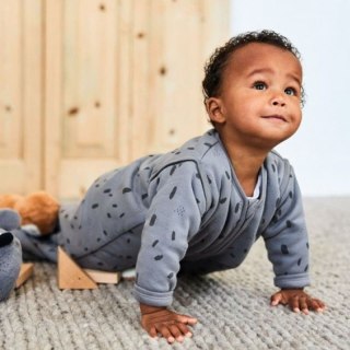 Jollein śpiworek niemowlęcy do spania całoroczny z odpinanymi rękawami SPOT Storm Grey 70 cm