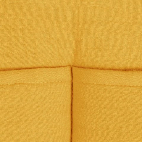 Hi Little One ochraniacze panelowe do łóżeczka z organizerem z oddychającej BIO bawełny CLOUD Mustard