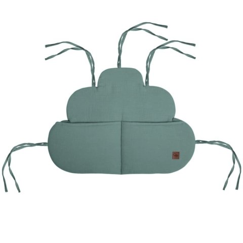 Hi Little One ochraniacze panelowe do łóżeczka z organizerem z oddychającej BIO bawełny CLOUD Tiffany