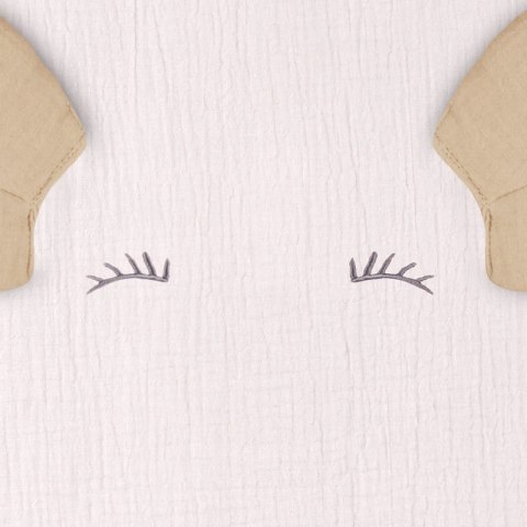 Hi Little One poszewka na pościel dla niemowląt z oddychającej organicznej BIO bawełny MOUSE White/Beige