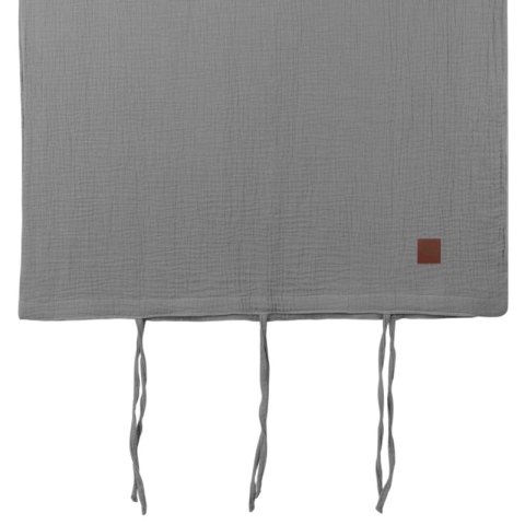 Hi Little One poszewka na pościel dla niemowląt z oddychającej organicznej BIO bawełny SLEEPY BUNNY Grey/Baby Blue