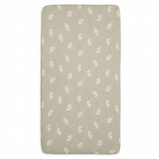 Jollein prześcieradło do kosza/kołyski/gondoli/łóżeczka 90x50 cm TWIG Olive Green