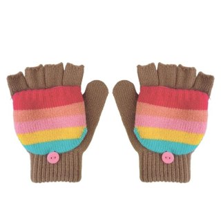 Rockahula Kids rękawiczki zimowe dla dziewczynki Rainbow Stripe 7-10 lat