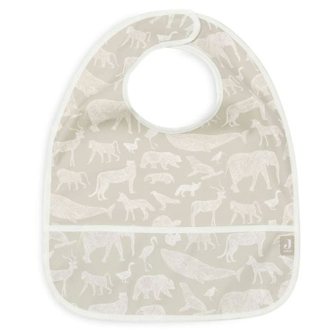 Jollein 2 śliniaki wodoodporne z kieszonką Zwierzęta ANIMALS Olive Green