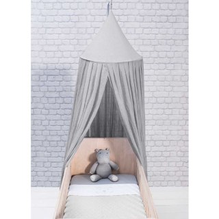 Jollein moskitiera baldachimowa nad łóżeczko niemowlęce 245 cm VINTAGE Soft Grey