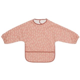 Jollein śliniak fartuszek z rękawami i kieszonką wodoodporny Listki MEADOW Rosewood