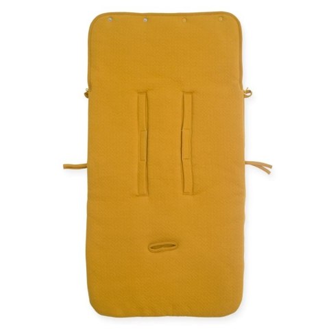 Jollein ciepły śpiworek do wózka i fotelika BRICK VELVET Mustard