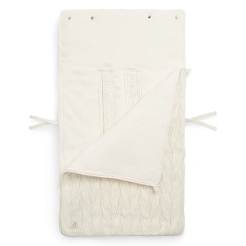 Jollein ciepły śpiworek do wózka i fotelika SPRING KNIT Ivory