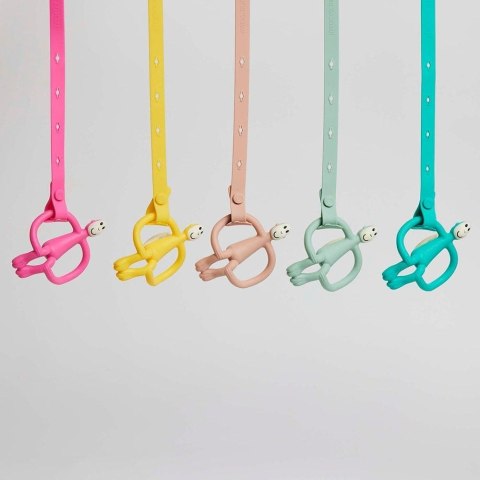 Matchstick Monkey zawieszka silikonowa długa do wózka 55 cm MULTI MAXI Mint Green 55 cm