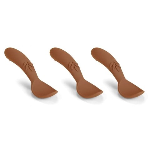 Nuuroo łyżeczki silikonowe dla niemowlaka 3 szt Caramel Cafe