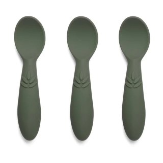 Nuuroo łyżeczki silikonowe dla niemowlaka 3 szt Dusty Green