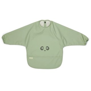 Nuuroo śliniak fartuszek z rękawami i kieszonką wodoodporny PANDA Light Green