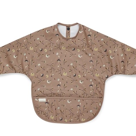 Nuuroo śliniak fartuszek z rękawami i kieszonką wodoodporny dla niemowlaka PUMPKIN FLOWER