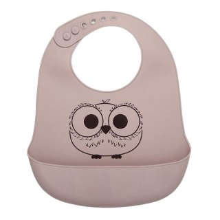 Nuuroo śliniak silikonowy z kieszonką dla niemowlaka Owl Woodrose