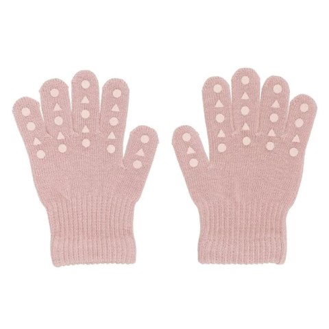 GoBabyGo antypoślizgowe rękawiczki ułatwiające chwytanie Dusty Rose 12 m+