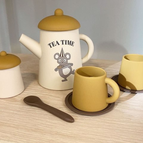 Nuuroo silikonowy zestaw do parzenia herbaty dla dzieci 9 elementów Multi