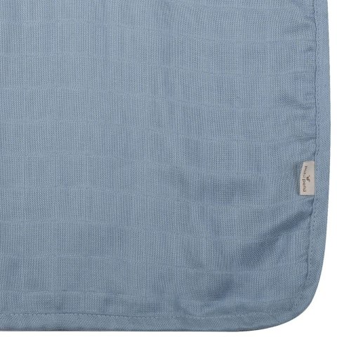Petu Petu ponczo kąpielowe z kapturem muślin Dusty Blue 1-2 lata