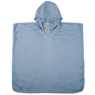 Petu Petu ponczo kąpielowe z kapturem muślin Dusty Blue 3-4 lata