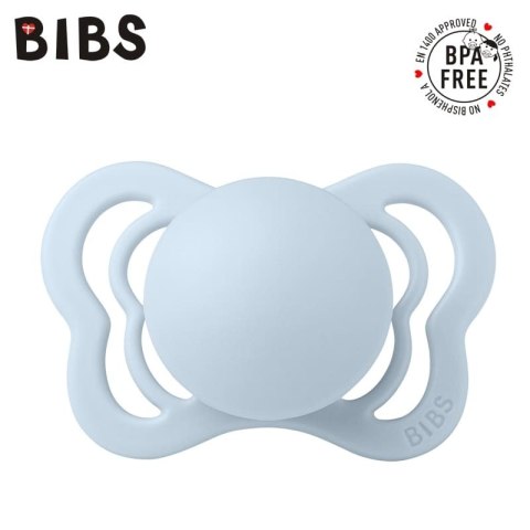 BIBS COUTURE BABY BLUE S Smoczek ortodontyczny silikonowy