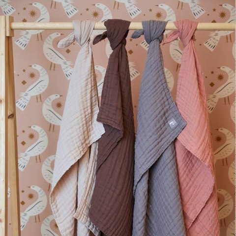 Jollein kocyk do wózka fotelika i kołyski muślinowy 100x75 cm Nougat