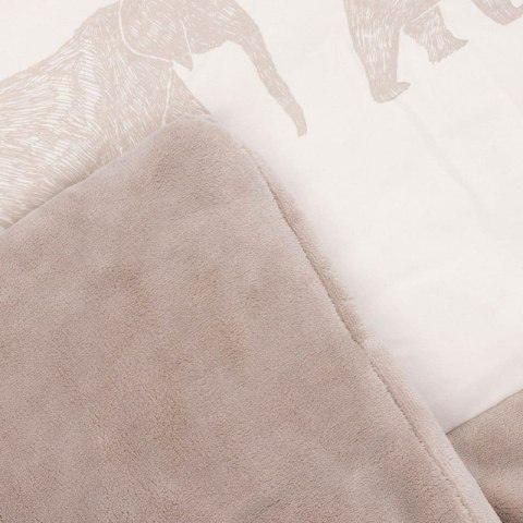 Jollein mata niemowlęca dwustronna do zabawy 95x75 cm Safari ANIMALS Nougat