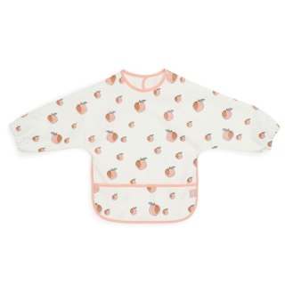 Jollein śliniak fartuszek z rękawami i kieszonką wodoodporny Brzoskwinie PEACH