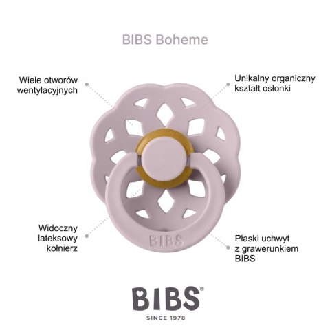 BIBS BOHEME PALE BUTTER M Smoczek Uspokajający kauczuk Hevea