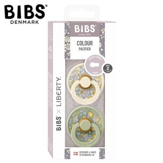 BIBS LIBERTY COLOUR 2-PACK ELOISE SAGE M Smoczek uspokajający kauczuk Hevea