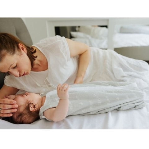 Hi Little One śpiworek do spania dwustronny TOG 1,0 BIO bawełna GROW UP DREAM/WHITE muumee