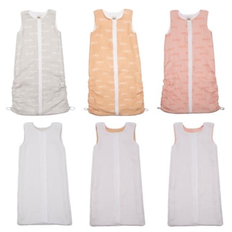 Hi Little One śpiworek do spania dwustronny TOG 1,0 BIO bawełna GROW UP DREAM/WHITE muumee