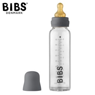 BIBS BUTELKA SZKLANA ze smoczkiem antykolkowym z kauczuku, pojemność 225 ml, IRON