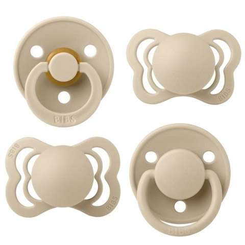 BIBS TRY-IT zestaw 4 szt smoczków niemowlęcych o różnych ustnikach VANILLA
