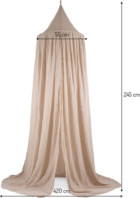 Baldachim nad łóżeczko Vintage 280x155 cm Nougat Jollein