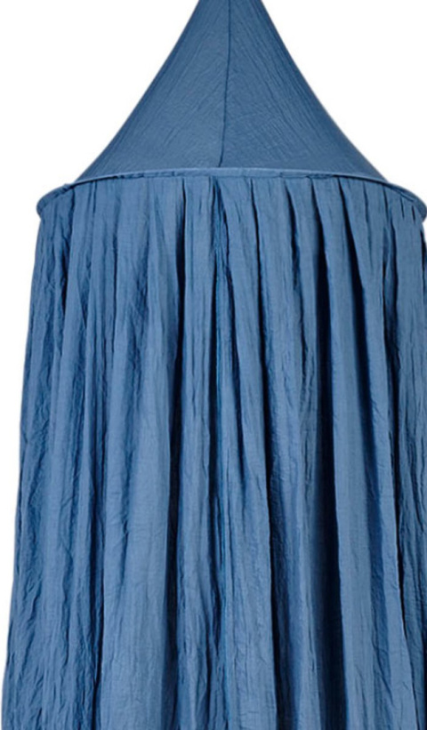 Jollein moskitiera baldachimowa nad łóżeczko niemowlęce 245 cm VINTAGE Jeans Blue