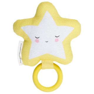 A Little Lovely Company - Grzechotka z gryzakiem silikonowym Gwiazdka