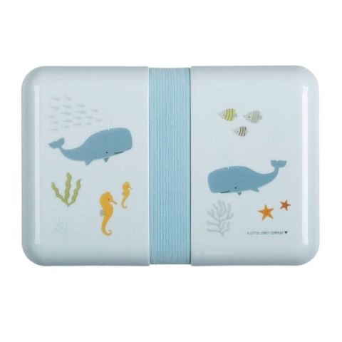 A Little Lovely Company - Śniadaniówka Lunchbox Ocean z naklejkami