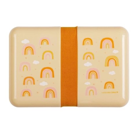 A Little Lovely Company - Śniadaniówka Lunchbox Tęcza z naklejkami