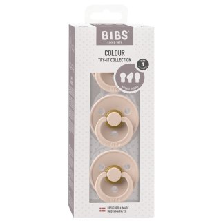 BIBS TRY-IT zestaw 3 szt smoczków niemowlęcych o różnych ustnikach BLUSH
