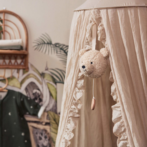 Baldachim nad łóżeczko Vintage 245 cm Vintage Ruffle Nougat Jollein