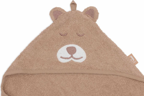 Ręcznik okrycie kąpielowe z kapturem 75x75 cm Jungle brązowy Jollein
