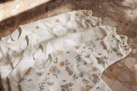 Śliniak fartuszek wodoodporny z rękawami Lovely Birds Jollein