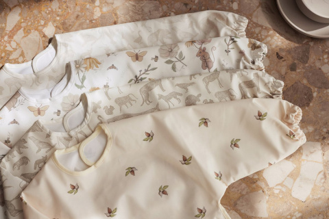 Śliniak fartuszek wodoodporny z rękawami Lovely Birds Jollein